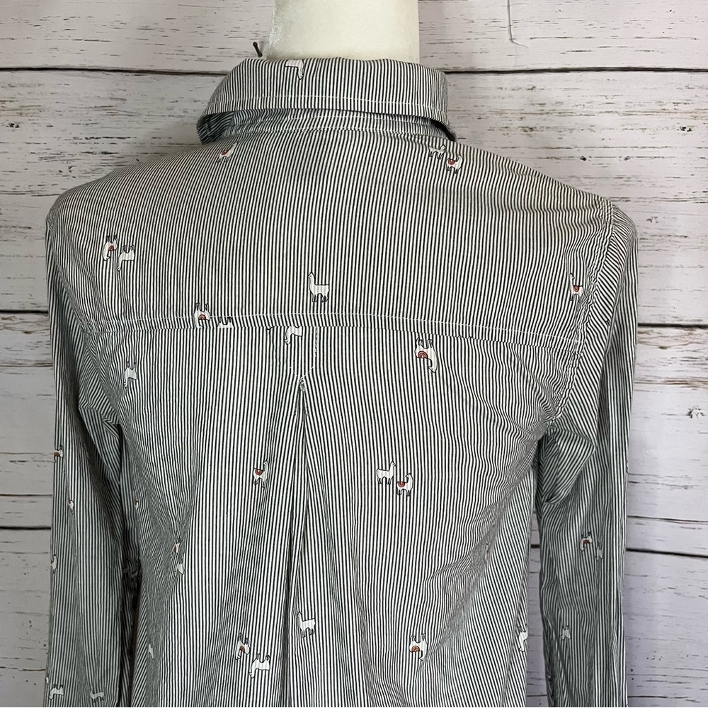 Llama Print Button Down - image 5